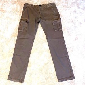 Siviglia White Handmade Italian Designer Cargo Pants. New Condition.